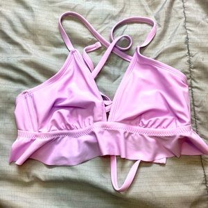 Lavendar Frilly Bikini Top